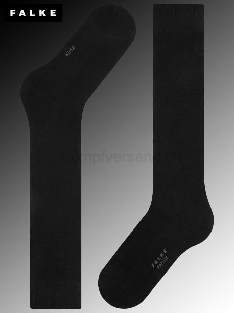 FAMILY Falke Kniesocken - 3009 schwarz