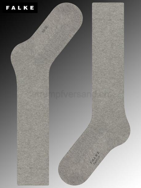 FAMILY Falke Kniesocken - 3399 light grey