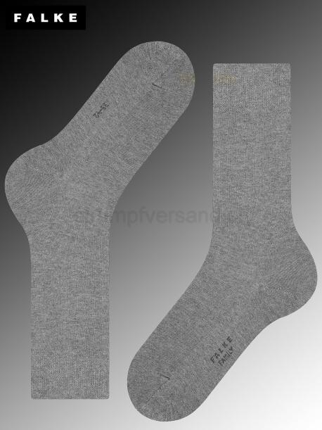 FAMILY Falke Herrensocken - 3390 light grey