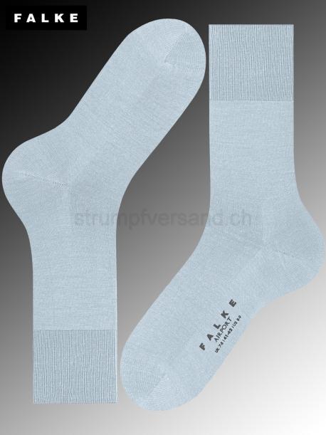 AIRPORT Falke Herrensocken - 6594 light blue