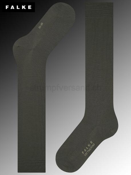 SOFT MERINO Falke Kniesocken - 7826 military