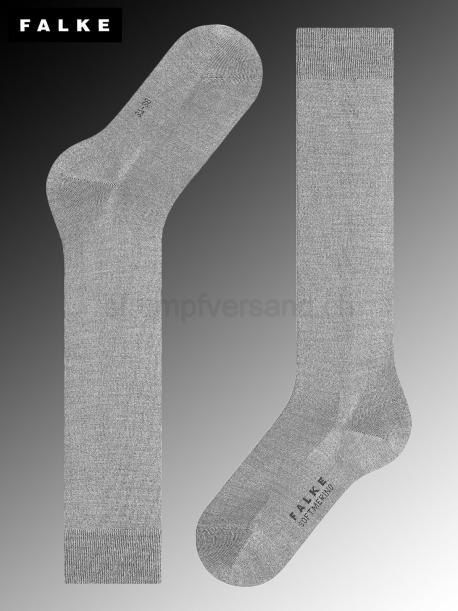SOFT MERINO Falke Kniesocken - 3830 light grey