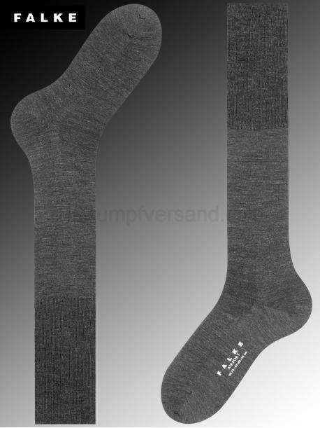 AIRPORT Falke Kniesocken für Herren - 3070 dark grey mel.
