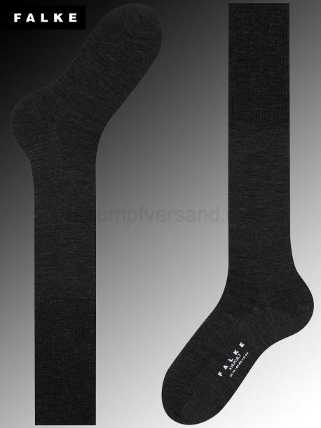 AIRPORT Falke Kniesocken für Herren - 3080 anthracite mel.