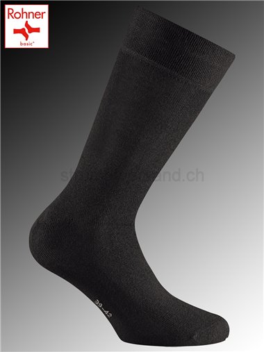 WOOL/COTTON Rohner unisex Socken - 009 schwarz