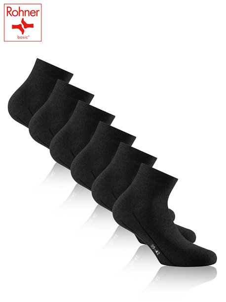 SNEAKER PLUS Rohner Kurzsocken - 009 schwarz