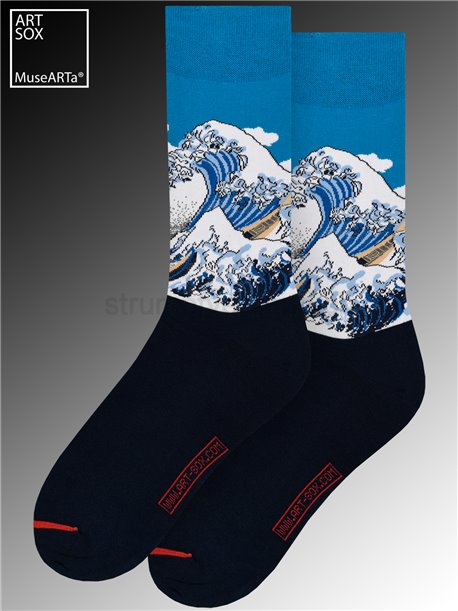 MuseARTa Socken - Die grosse Welle von Hokusai - blue-multi