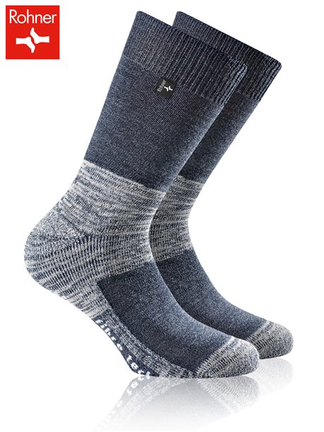 FIBRE TECH Rohner Socke - 115 blue denim