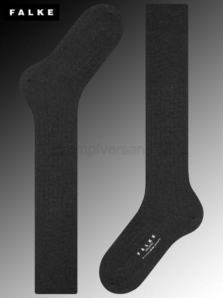 MILANO Falke Herren-Kniesocken - 3190 anthracite mel.