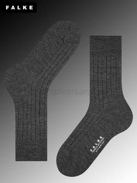 TEPPICH IM SCHUH Falke Herrensocken - 3070 dark grey mel.