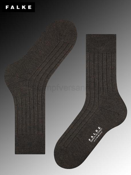 TEPPICH IM SCHUH Falke Herrensocken - 5450 dark brown mel.
