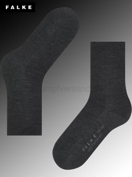 SOFT MERINO Falke Socken - 3089 anthracite mel.