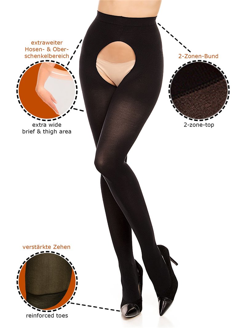 Glamory Ouvert 60 Crotchless Tights In Stock At UK Tights