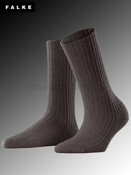 COSY WOOL BOOT Falke Damensocken - 5233 dark brown