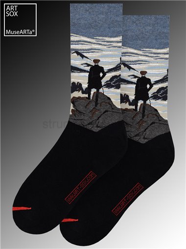 MuseARTa Socken - Der Wanderer über dem Nebelmeer