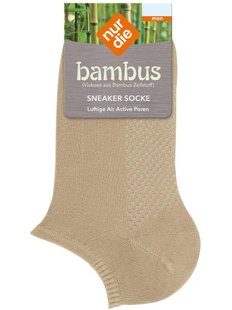 BAMBUS - Herren-Sneakersocken von NUR DIE - beigegrau