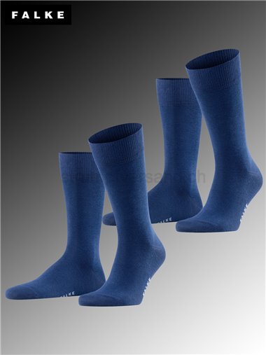 HAPPY 2-PACK Falke Herrensocken - 6000 royal blue