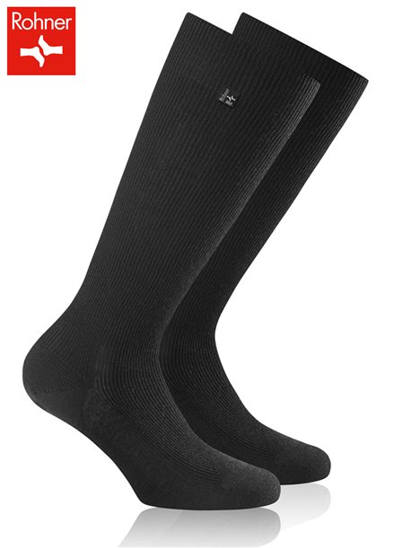 SUPER BW LONG Rohner Socken - 009 schwarz