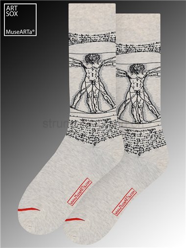 MuseARTa Socken - "Der vitruvianische Mensch" von Leonardo da Vinci