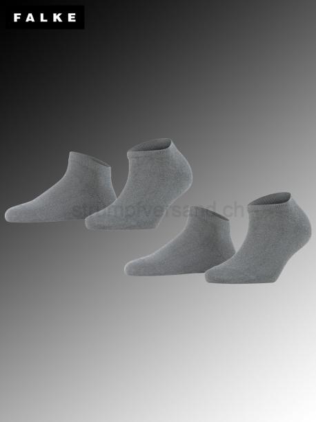 HAPPY 2-PACK Falke Sneaker-Damensocken - 3390 light grey