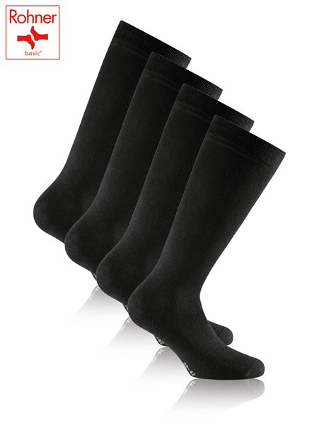 COTTON II LONG Rohner Basic Kniesocken - 009 schwarz