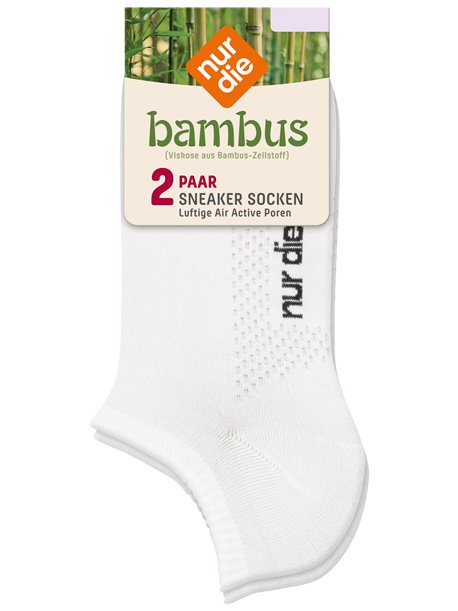 BAMBUS - Nur Die Sneaker Socken für Damen - weiss