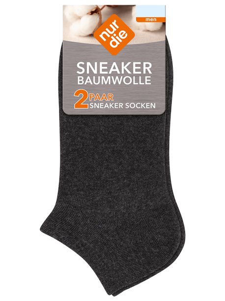 SNEAKER BAUMWOLLE - Herren-Sneakersocken von NUR DIE - anthrazitmel.
