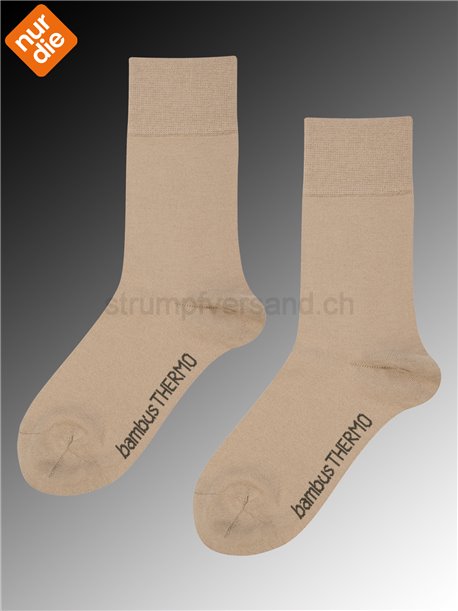 BAMBUS THERMO Nur Die Damensocken - 586 beigegrau