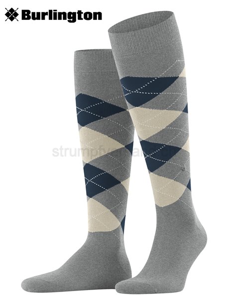 KING Kniesocken von Burlington - 3393 light grey mel.