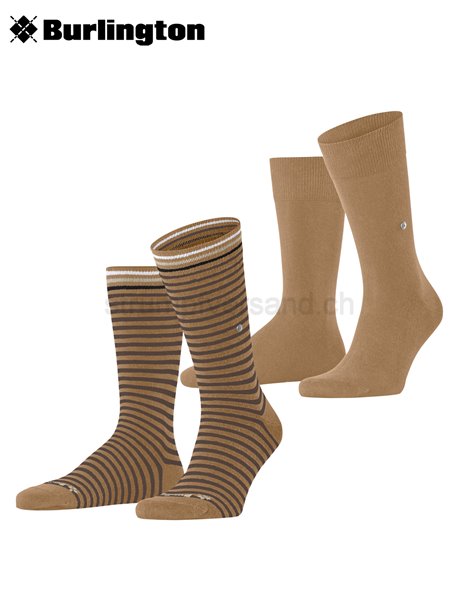 EVERYDAY STRIPE MIX Herrensocken von Burlington - 5152 brown sugar