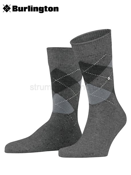 DUNDEE Burlington Socken - 3975 carbon mel.