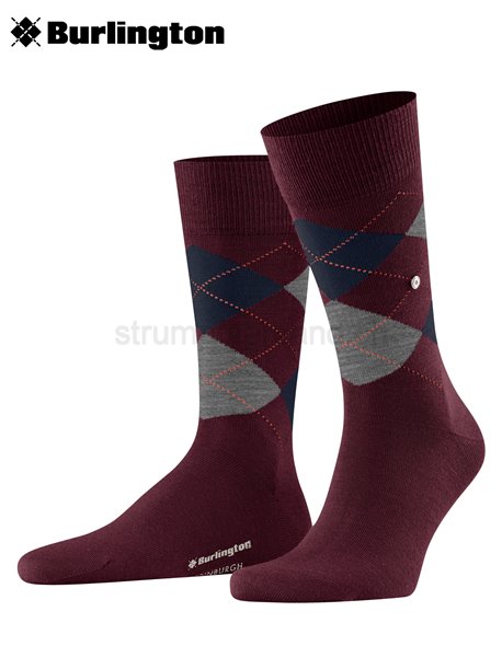 EDINBURGH Burlington Socken - 8435 claret