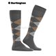 EDINBURGH Burlington Kniesocken für Herren - 3070 dark grey mel.