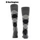 EDINBURGH Burlington Kniesocken für Herren - 3180 asphalt mel.
