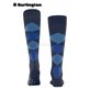 EDINBURGH Burlington Kniesocken für Herren - 6688 dark blue mel.