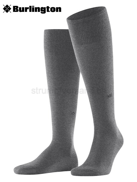 LEEDS Burlington Knie-Socken - 3070 dark grey mel.