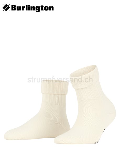 PLYMOUTH Burlington Damensocken - 2060 woolwhite
