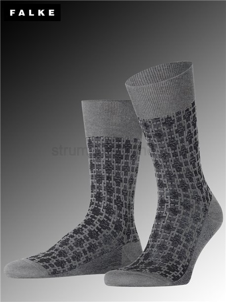 ARTWORK TIE Falke Socken Herren - 3390 light grey mel.