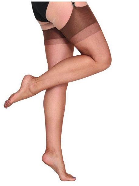 ROMANCE Eleganti Nylon-Strapsstrümpfe - copper