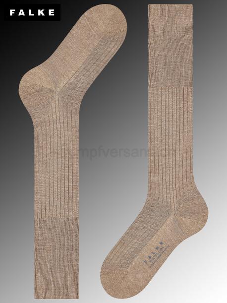 BRISTOL Falke Kniesocken - 5410 nutmeg mel.